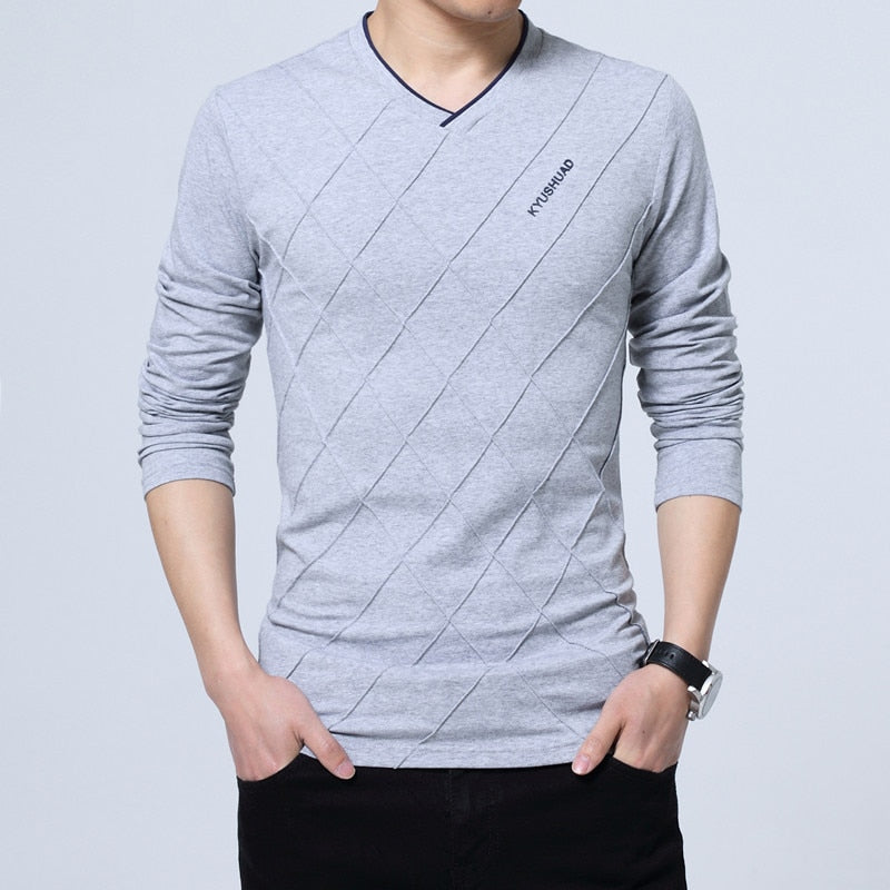 Casual Long Sleeve V Neck Shirt